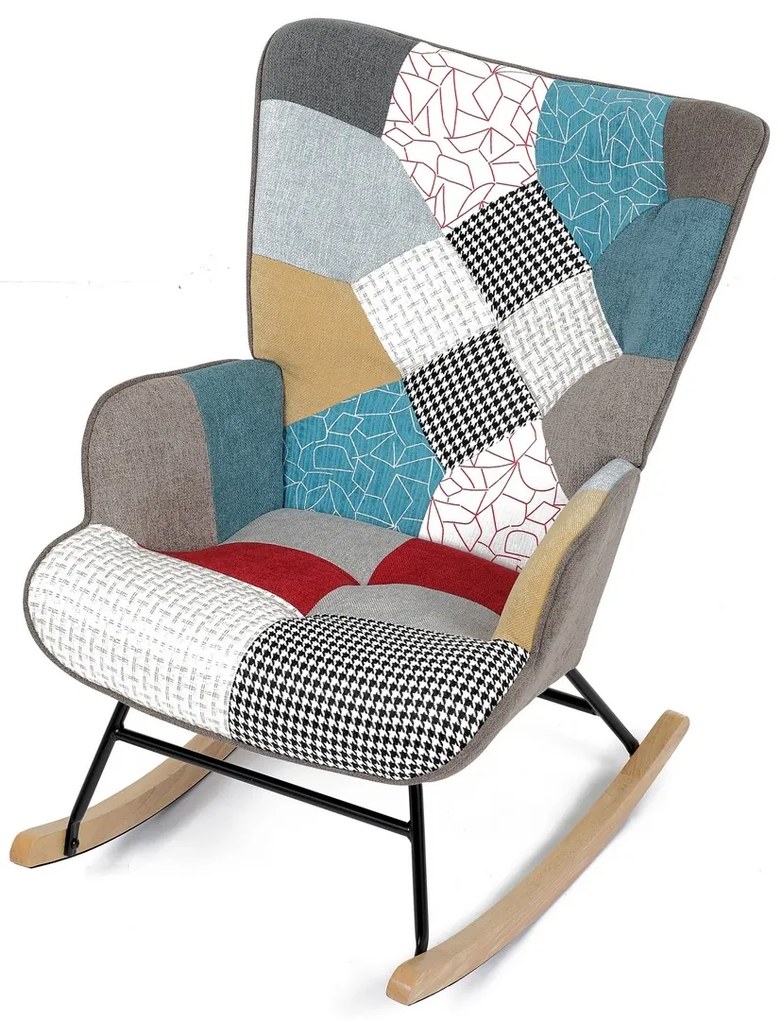 Hojdacie kreslo PW2, patchwork