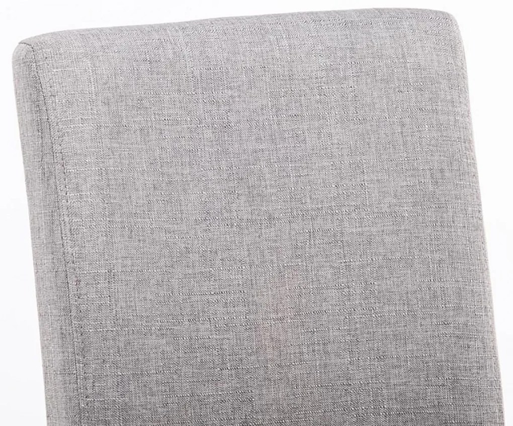 Jedálenská stolička Inn (SET 4 ks) - látka, nohy čierne - Svetlo sivá