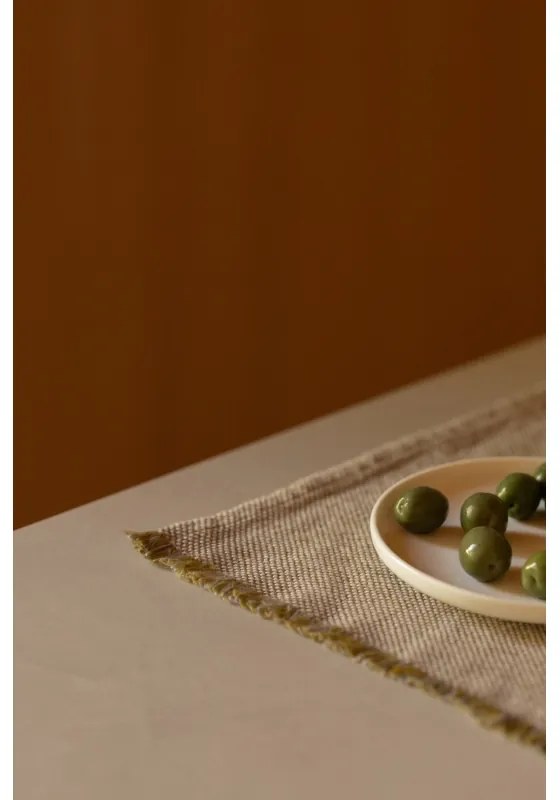 Ľanové prestieranie Lounas 46x35, olivovo zelené