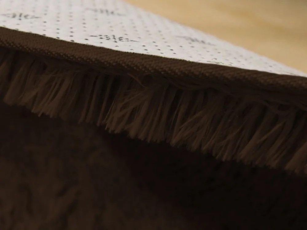 TZ Tmavohnedý obdĺžnikový shaggy koberec Lana Rozmer: 160x230