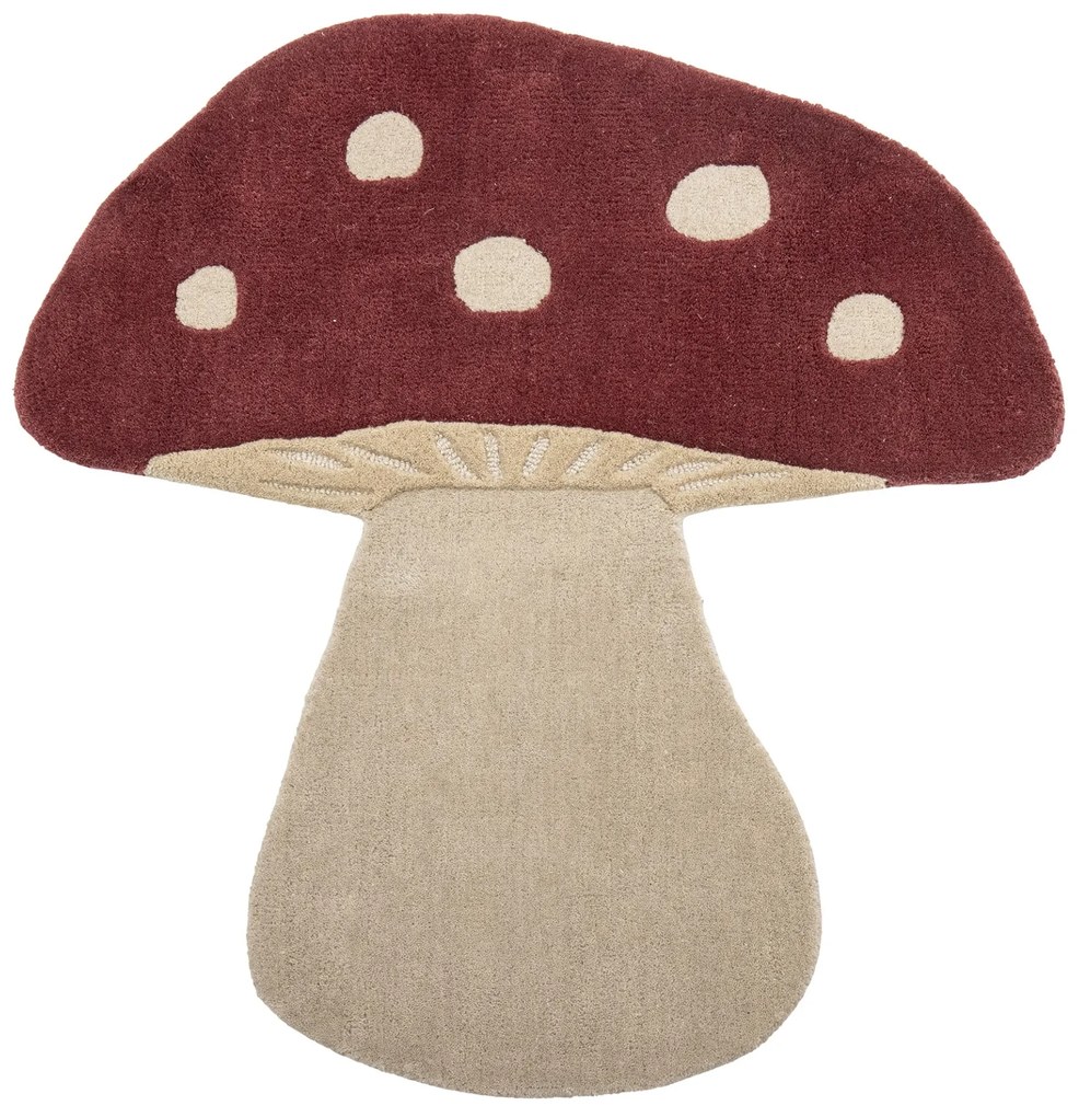 Bloomingville Vlnený koberec Mushroom 90 x 85 cm