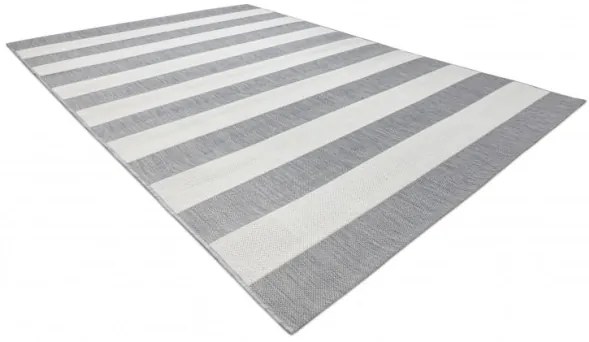 Koberec Floorlux sizal flat 48644/637- Pásy sivo biely