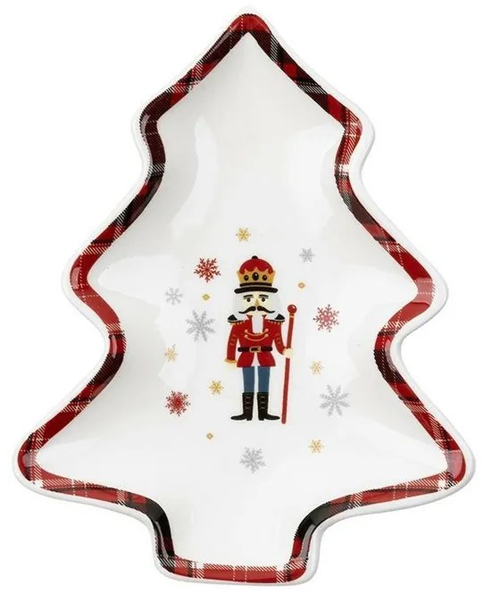 Florina Porcelánový tanier Christmas 29 x 24 cm, červená