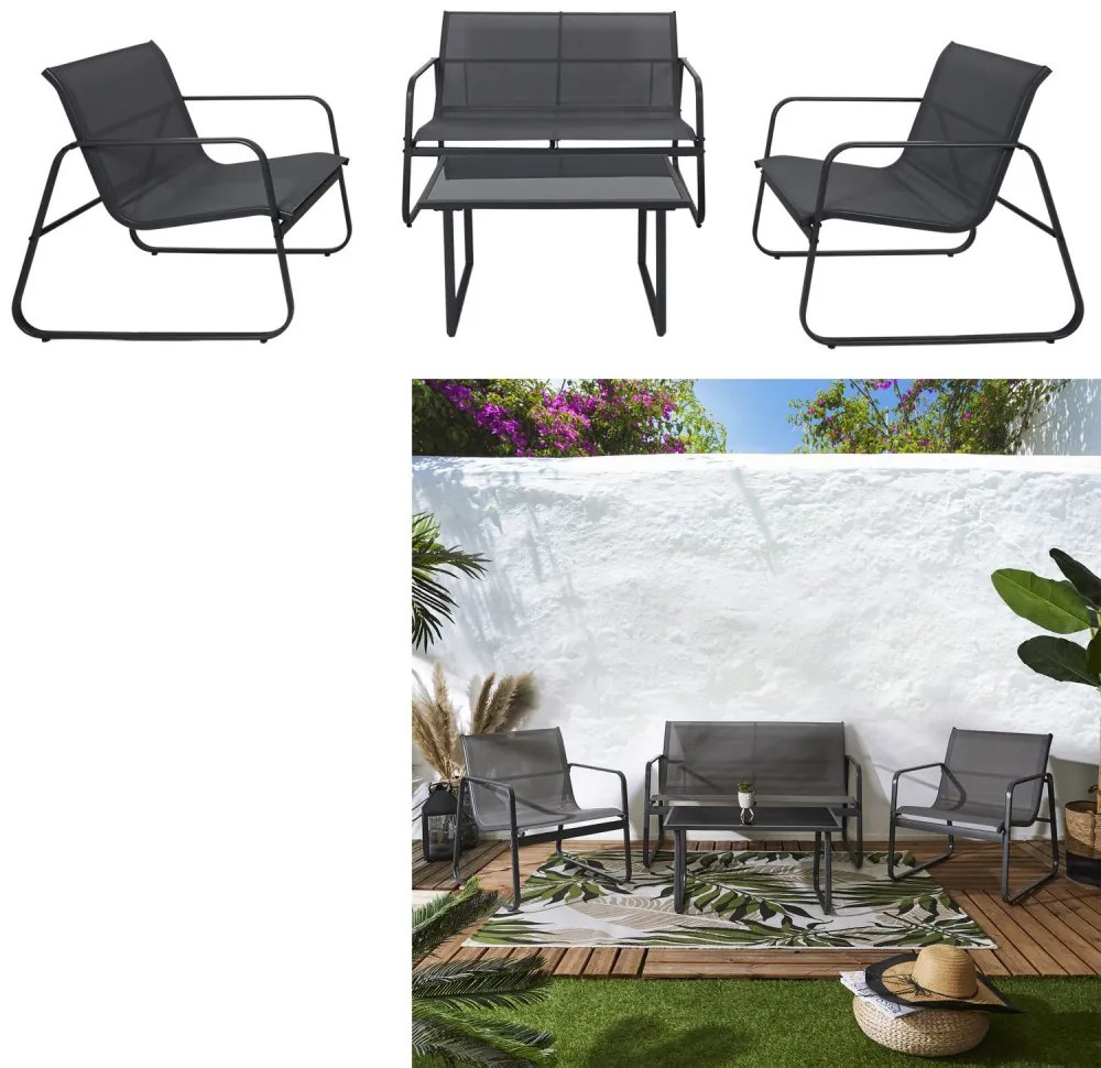 Tmavosivý záhradný set SAMOA