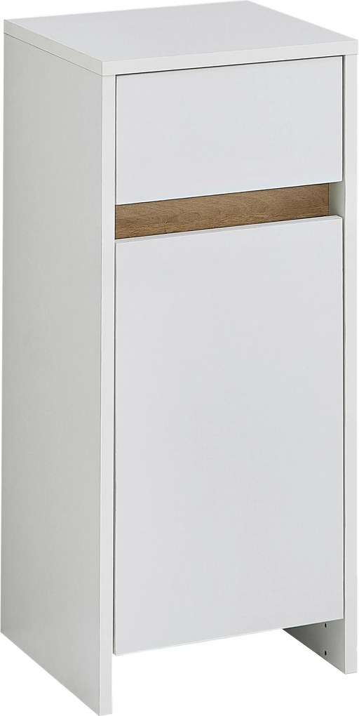 XXXLutz SPODNÁ SKRINKA, biela, farba duba, biela, 32,4/73,8/32,2 cm Xora - Kúpeľňové skrinky - 001977028406