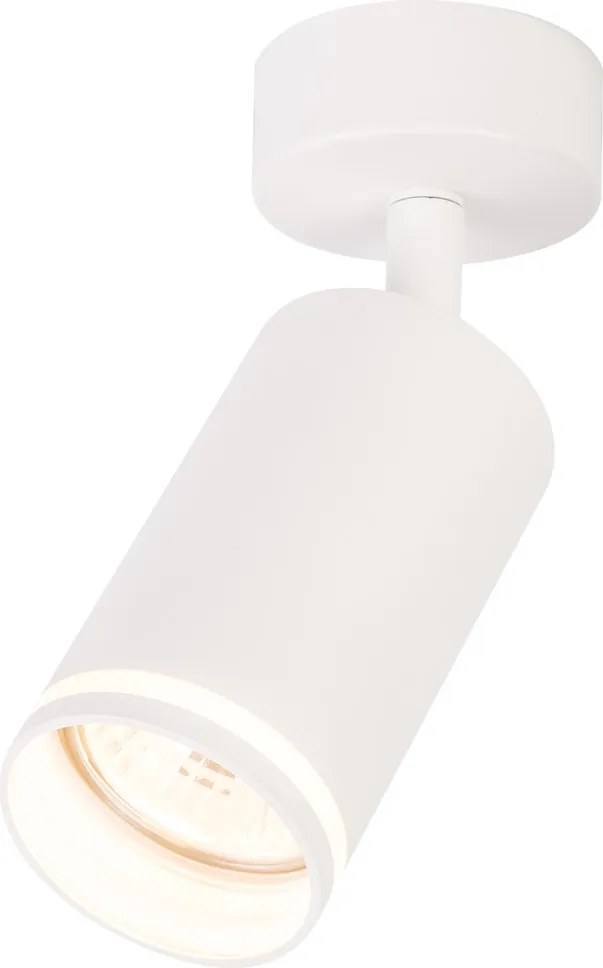 Bodové svietidlo Pipe Ring, 1x biele kovové tienidlo, w