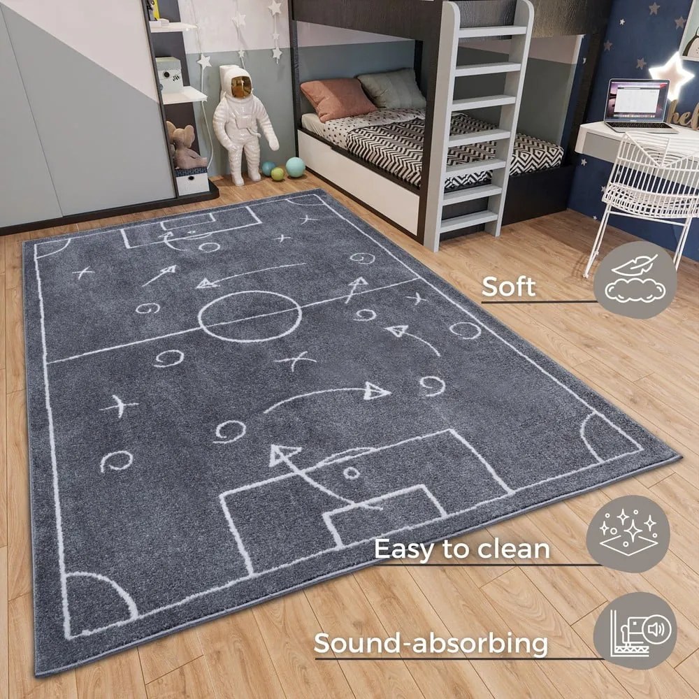 Tmavosivý detský koberec 160x235 cm Gameplan – Hanse Home