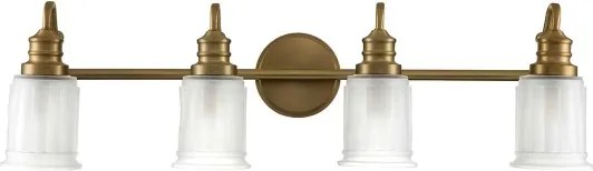 Quoizel QZ-SWELL4-BB-BATH-LED Kúpeľňové nástenné svietidlo SWELL 4xG9/3W/230V IP44 zlaté