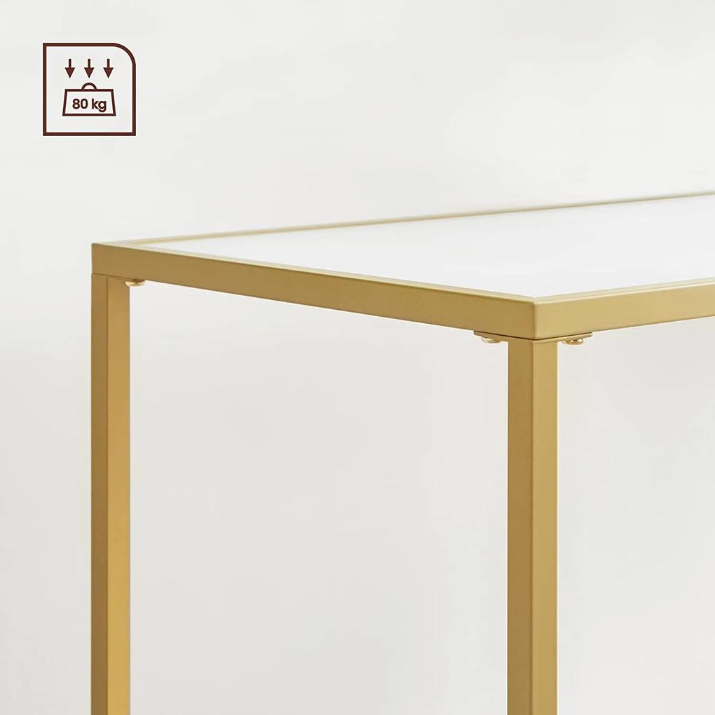 VASAGLE Konzolový stolík 100x35x80cm zlaté