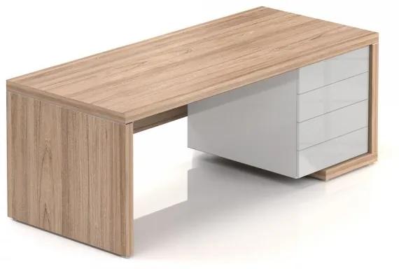 Stôl Lineart 200 x 85 cm + pravý kontajner