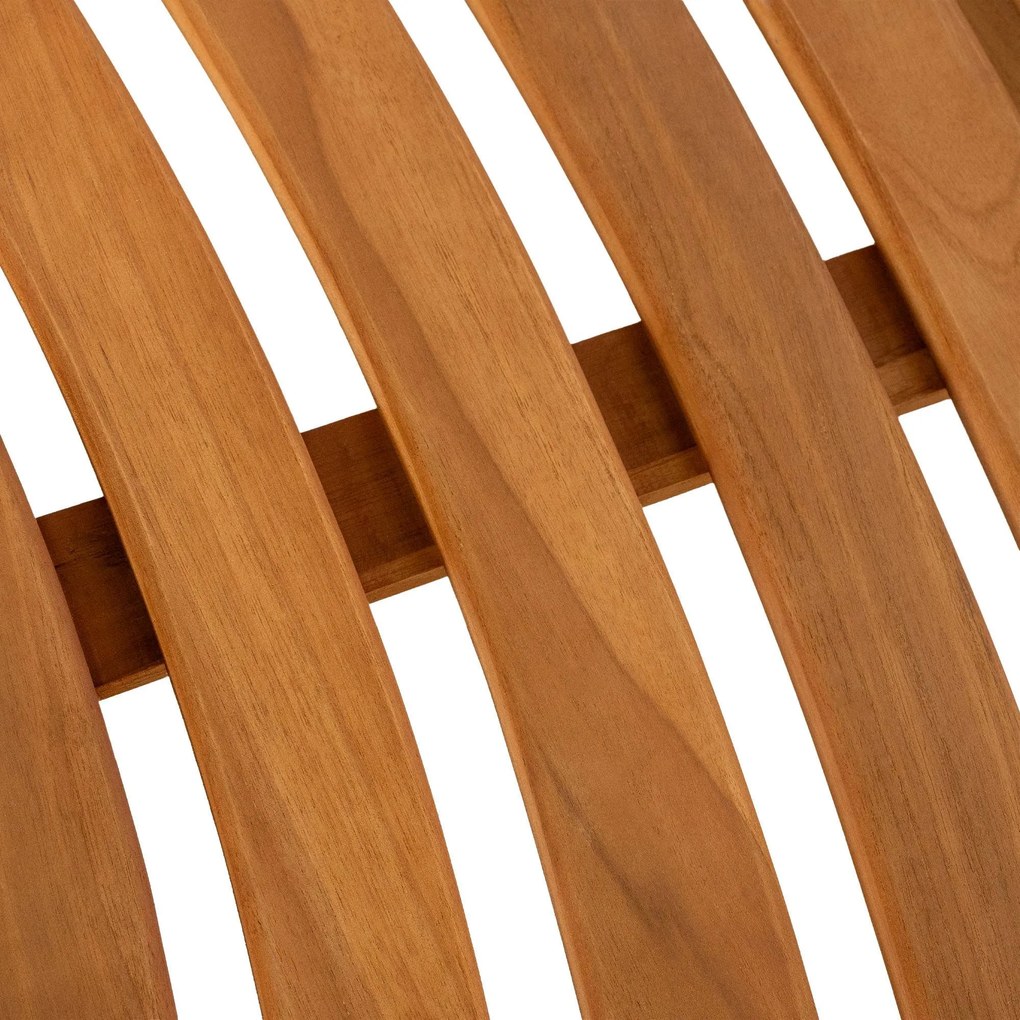 Lavica Male 250 cm polkruhová bez operadla - teak