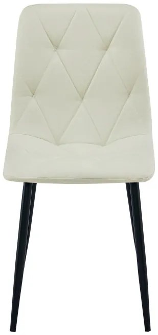 Set dvoch jedálenských stoličiek LIBRA béžové / čierne nohy (2 ks)