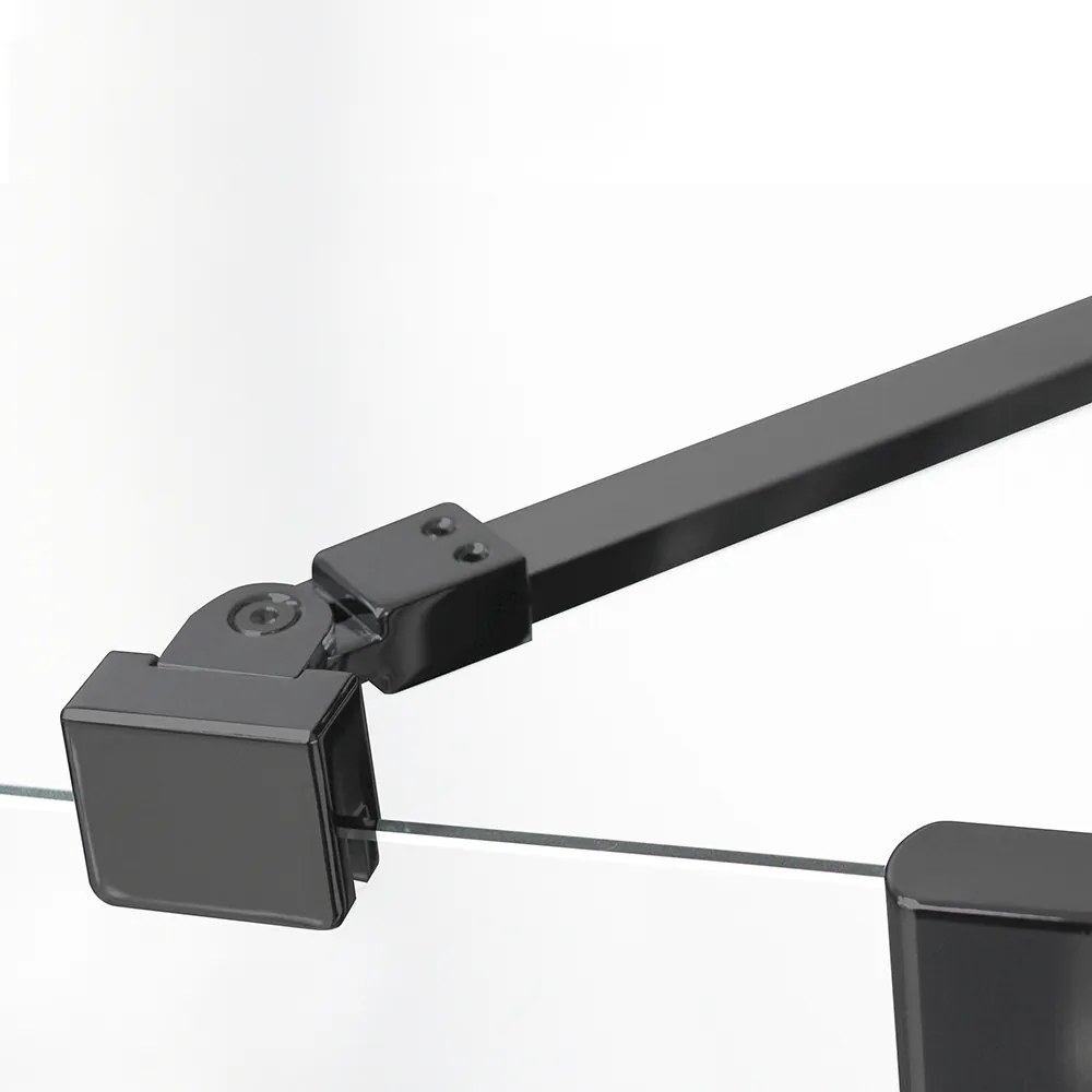 Roth Obdĺžnikový sprchový kút CI D2L(R)+CI FXP, čierny elox - bez vaničky ROTH-Variant: dvere: 150 cm, bočná stena: 70 cm - (CI D2L/1500_CI FXP/700_c…