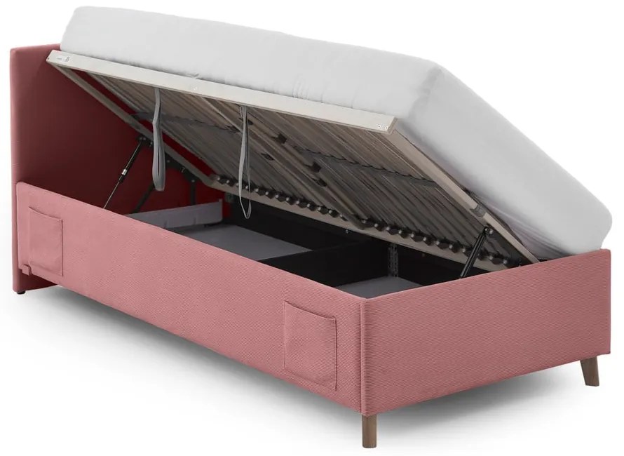 Ružová detská posteľ s úložným priestorom 90x200 cm Cool – Meise Möbel