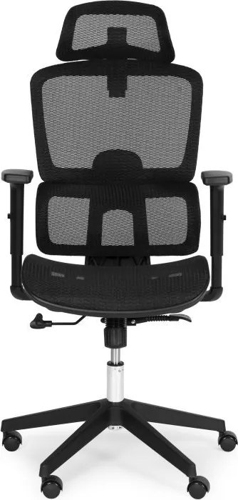 Kancelárska otočná stolička s ergonomickým nastavením výšky, čierna