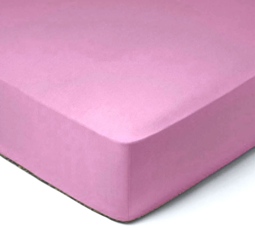 Posteľná plachta Jersey 90x200 cm Farba: 009 - Ružová