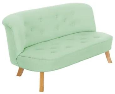 Cool &amp; Funny Somebunny Detská sedačka ľanová zelená - Biela, 17 +25 cm