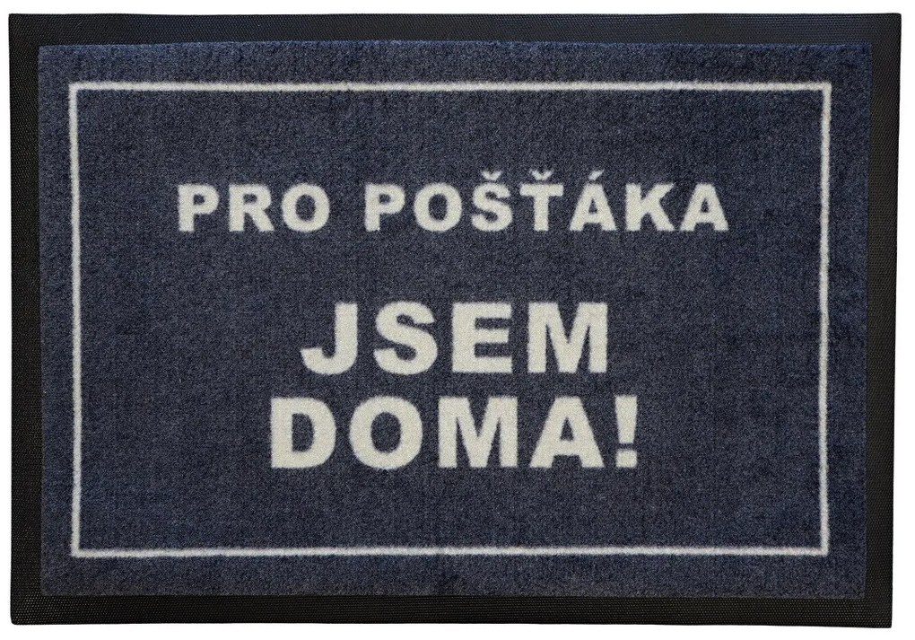 GDmats, Rohožka Pre poštára som doma 40x60 cm – na von aj na doma, 40x60, šedá