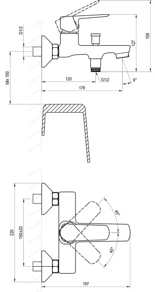 Ravak X070473 - Vaňová batéria LIFE, lesklý chróm