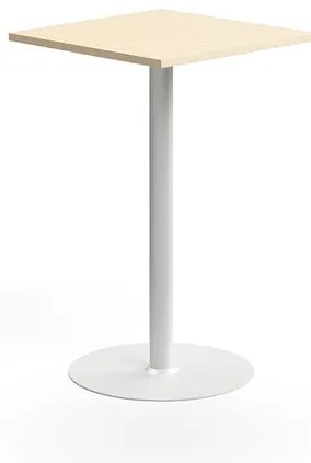 Barový stôl VERTICUS, 700x700x1100 mm, breza/biela