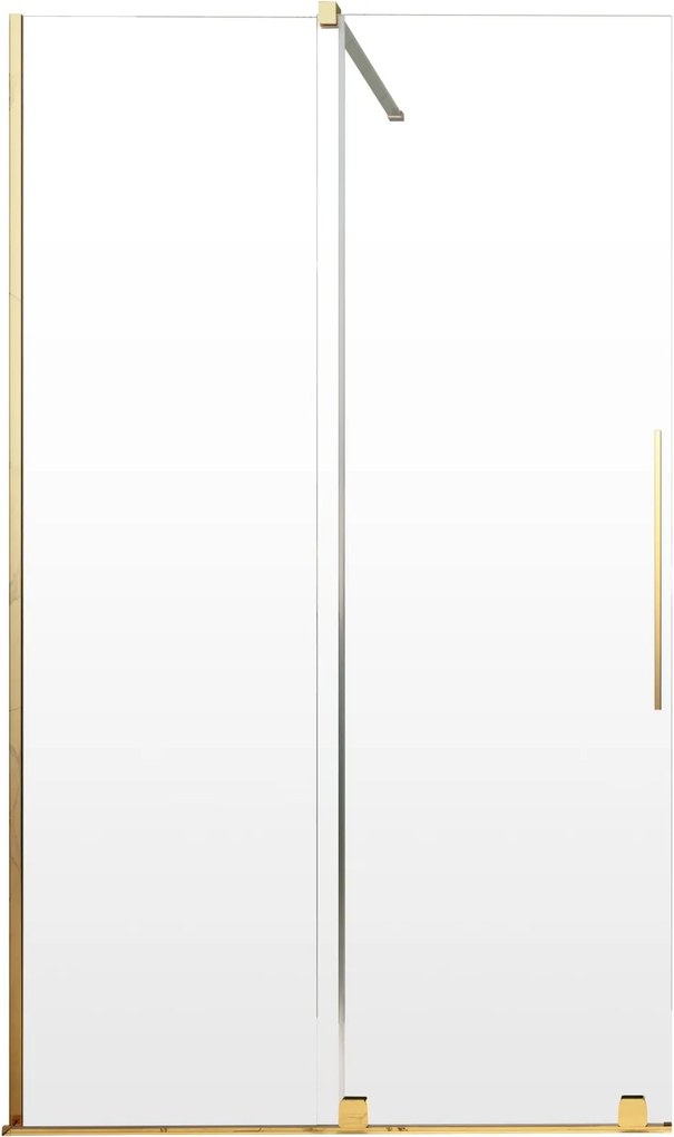Radaway Furo kabína Walk-In 150 cm zlatá, ľavá, rozťahovacia, výška 200 cm