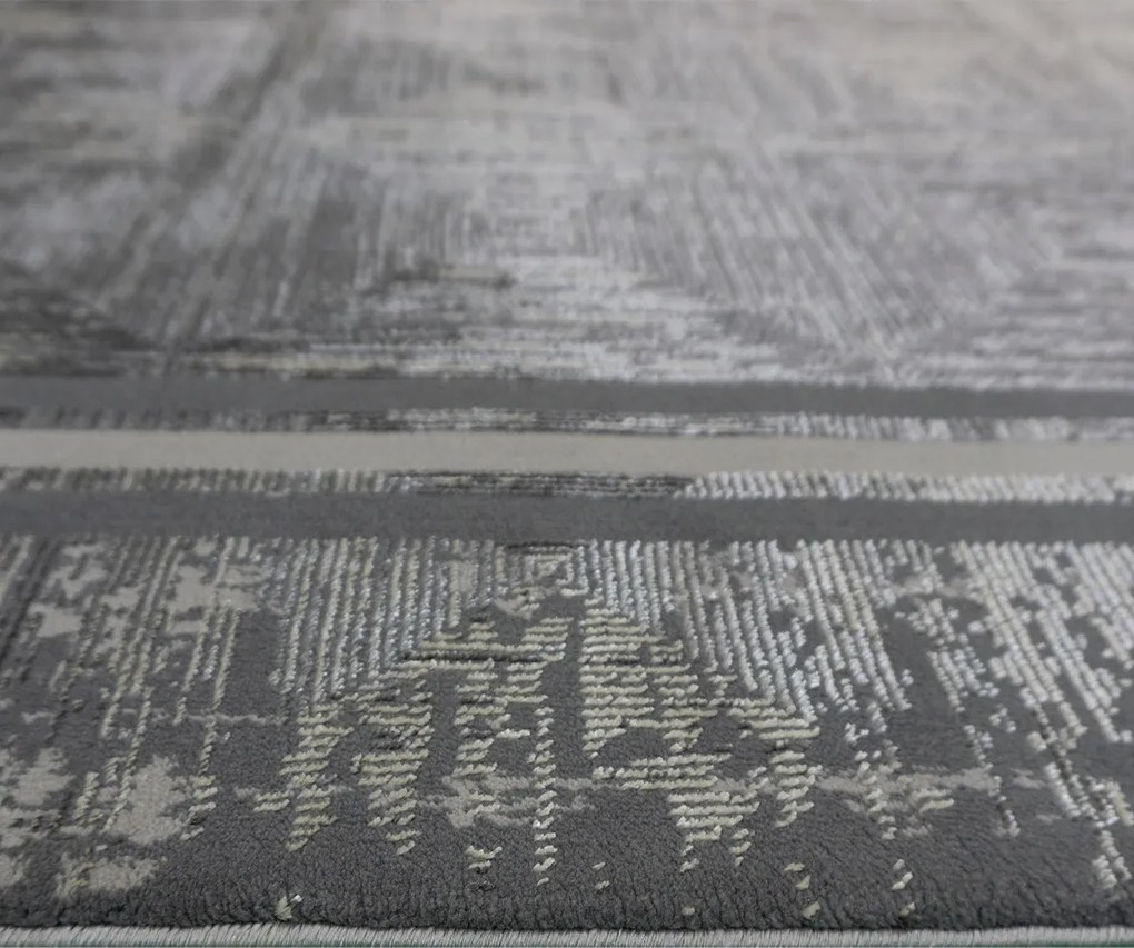 Koberec Allianz 6303 GREY – sivý obdĺžnikový koberec so vzorom Rozmer: 120x180 cm