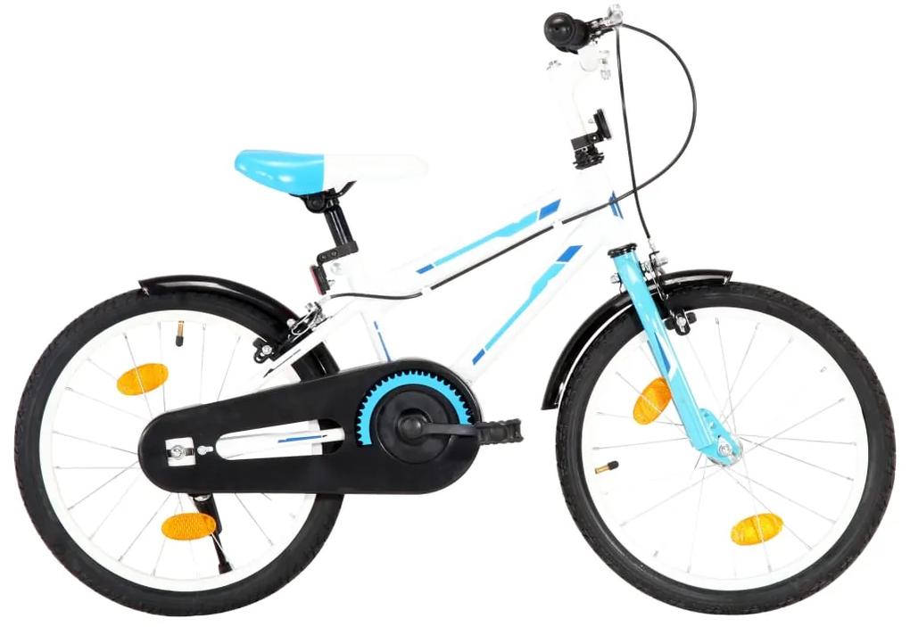 Detský bicykel modrý a biely 18 palcový