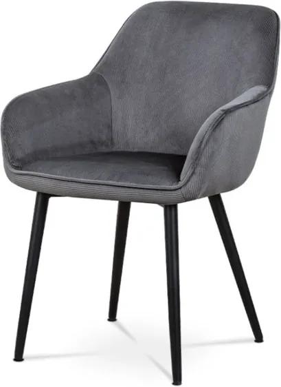 Sconto Jedálenská stolička LORETA sivá/čierna | BIANO