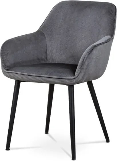 Sconto Jedálenská stolička LORETA sivá/čierna