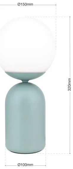 Orion LA 4-1223/1 - Stolná lampa STANLEY 1xE14/25W/230V keramika/mintová