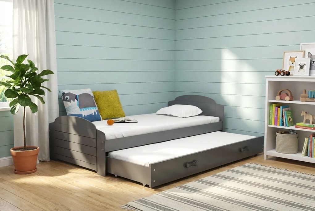 Posteľ s prístelkou LILI 200x90 Grafitová