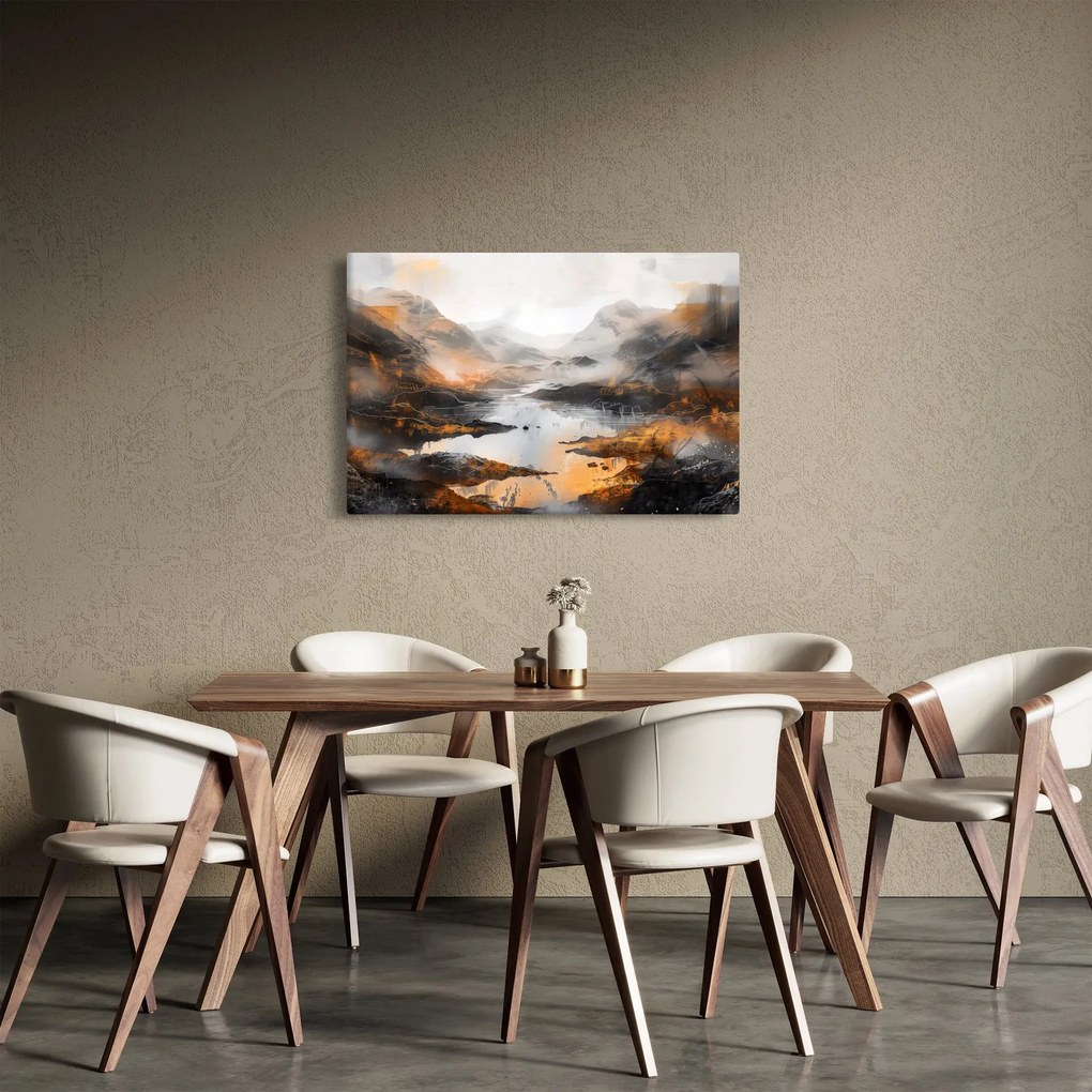 Obraz - Maľba horskej krajiny (90x60 cm)
