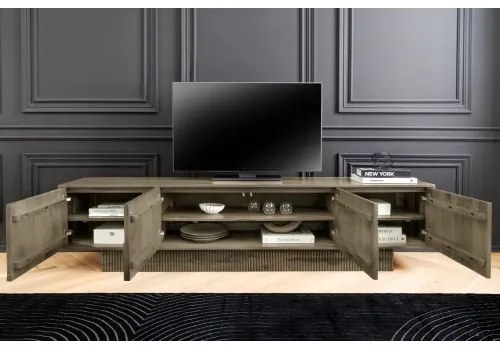 TV-skrinka 46804 Art Deco 200cm Drevo Mango Šedé - Komfort-nábytok