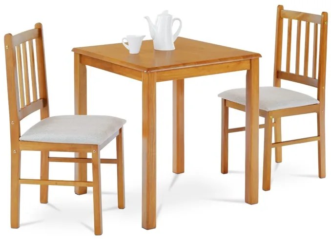 Autronic BONTEC Jedálenský set s 2 stoličkami, 69x69x75cm, masív, dub landhaus, JAGUAR OAK Farba: Hnedá