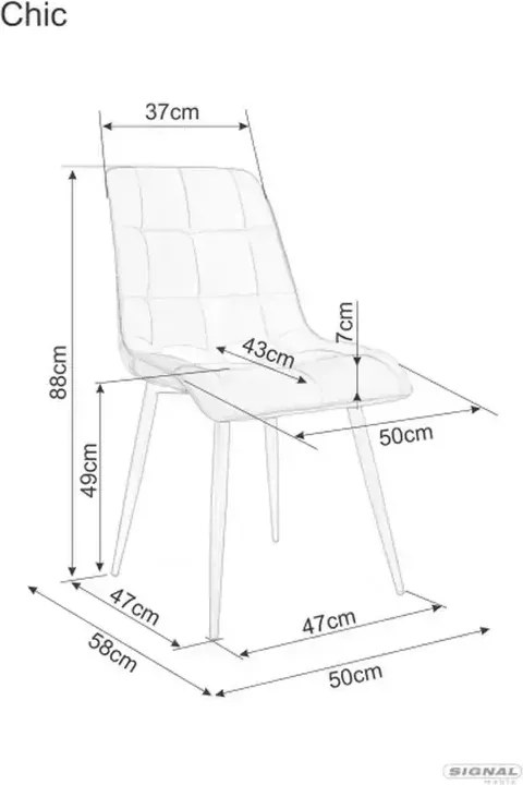 SI Elegantná stolička Brego Kashmir svetlo béžová