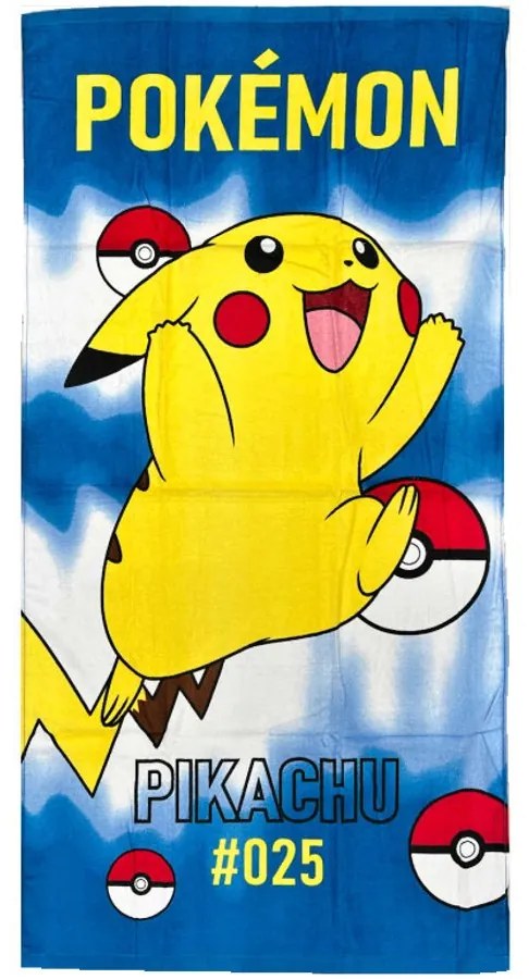 Plážová osuška Pokémon 025 Pikachu - 100% bavlna - 70 x 140 cm