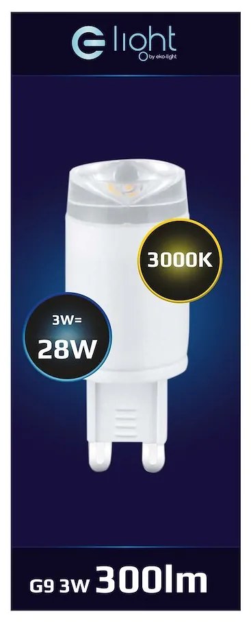 Dekoračná LED žiarovka G9 teplá 3000k 3w 300 lm keramická