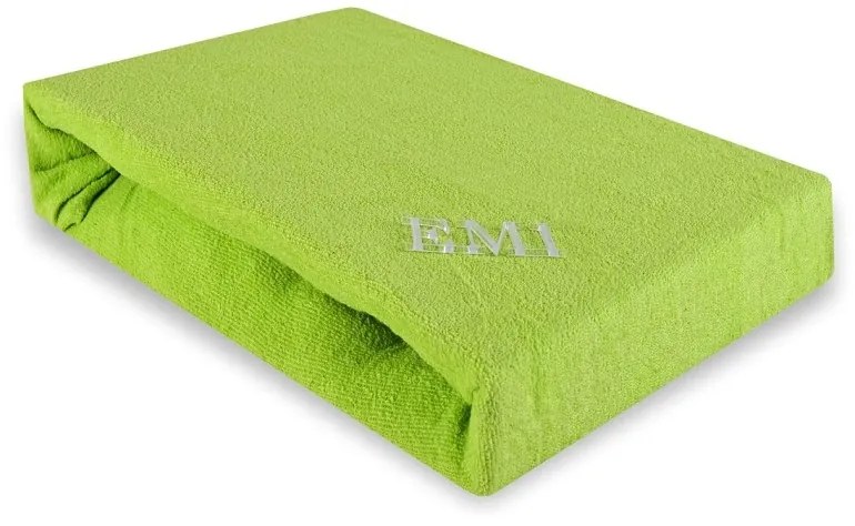 Plachta posteľná zelená froté EMI, Plachta 90 (100)x200