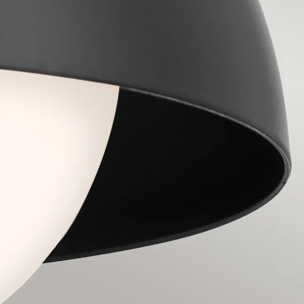 Kichler KL-NIVA-1W-1P-BK - Nástenná lampa NIVA 1xE27/40W/230V čierna