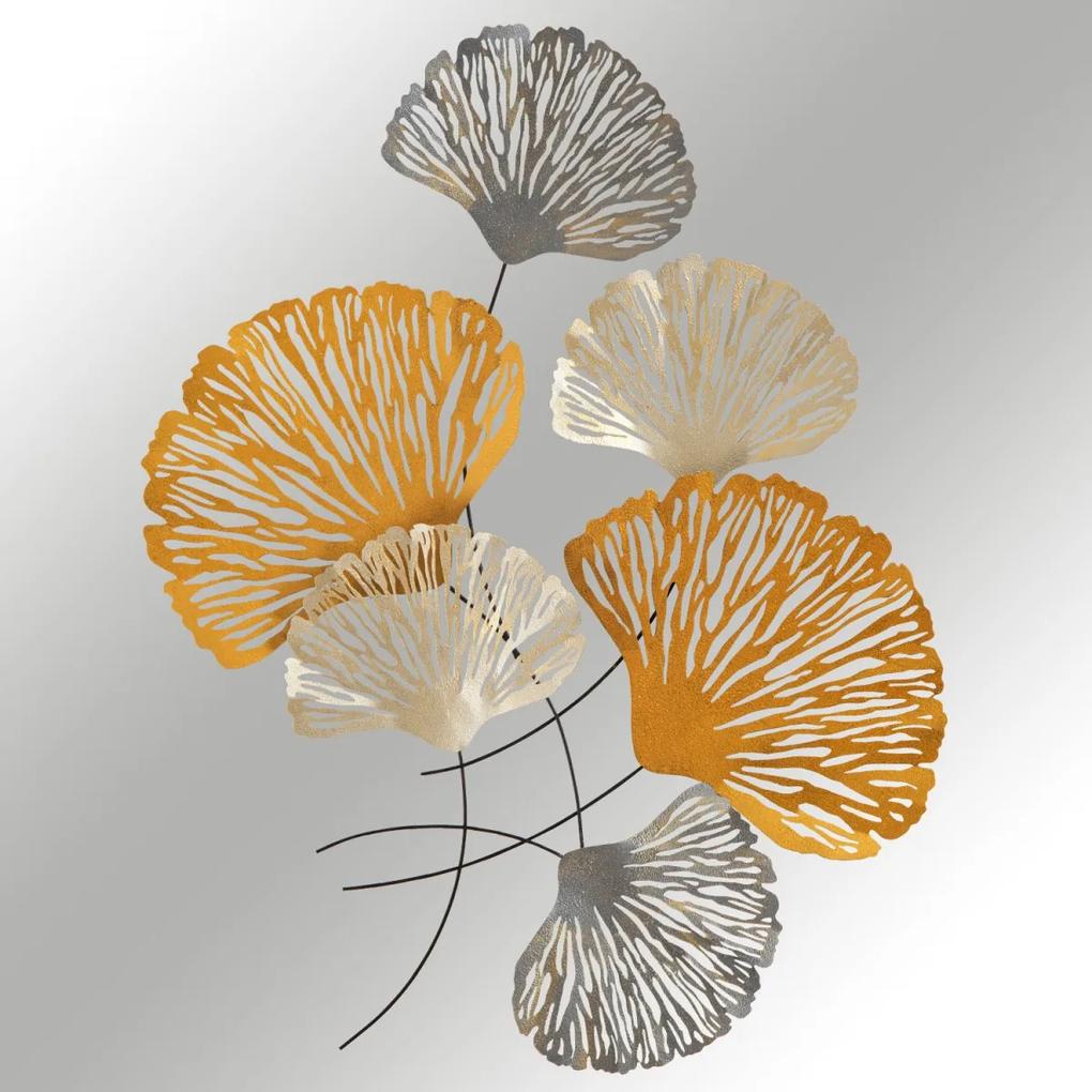 Nástenná kovová dekorácia Kvetiny 75x100 cm viacfarebná
