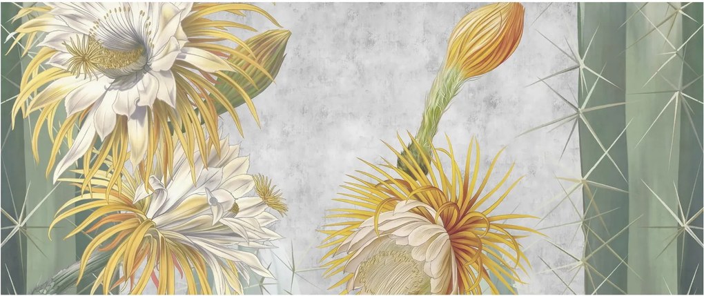 Obraz - Rozkvitnuté kaktusy (120x50 cm)