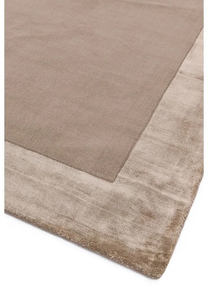 Svetlohnedý ručne tkaný koberec s prímesou vlny 80x150 cm Ascot – Asiatic Carpets