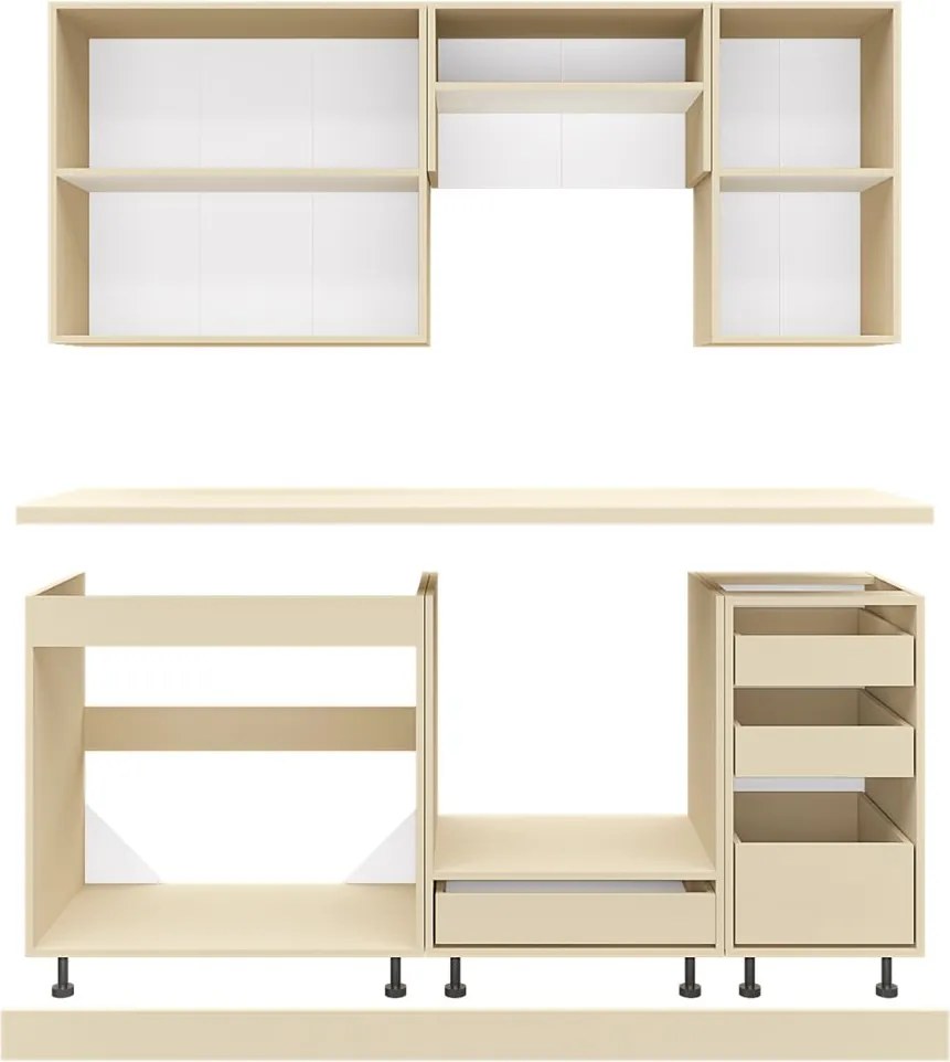 Kuchynská linka 180 FORESTA, antracit-biela