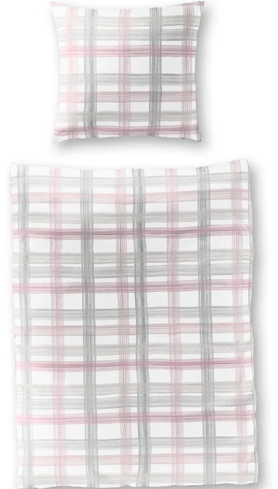 Bierbaum krepová obliečka 6958 Nika 140x200/70x90 cm - ružová