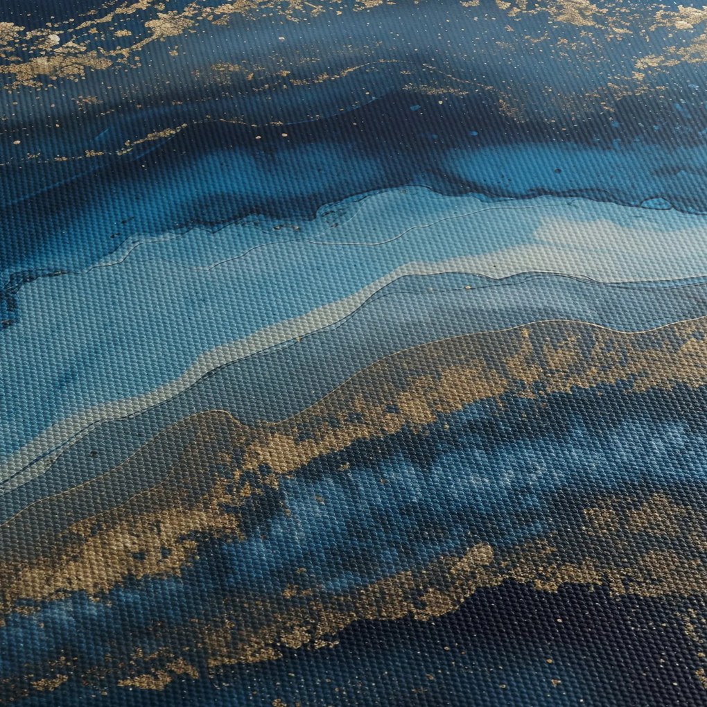 Obraz - Modrá mramorová abstrakcia (90x60 cm)