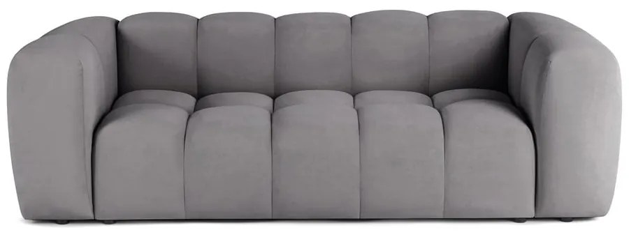 Sivá zamatová pohovka 225 cm Cube – Bonami Selection