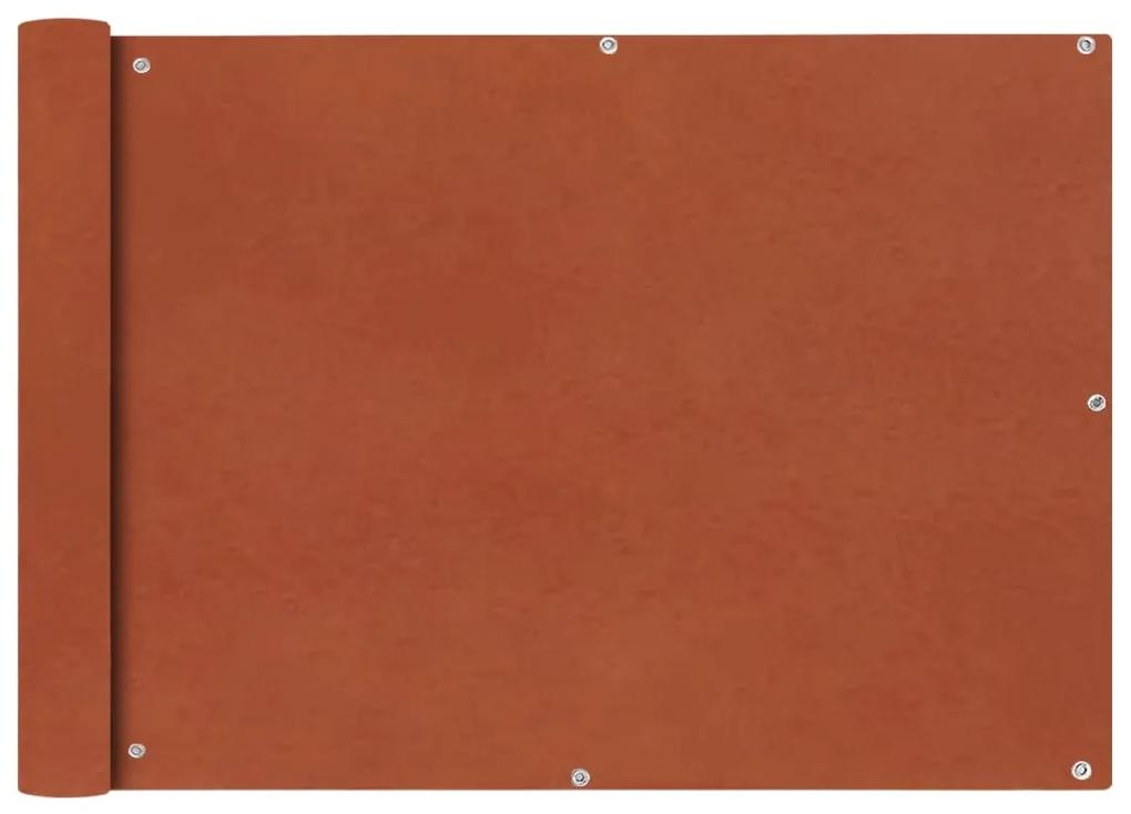 vidaXL Balkónová markíza z oxfordskej látky, 75x600 cm, terakotová