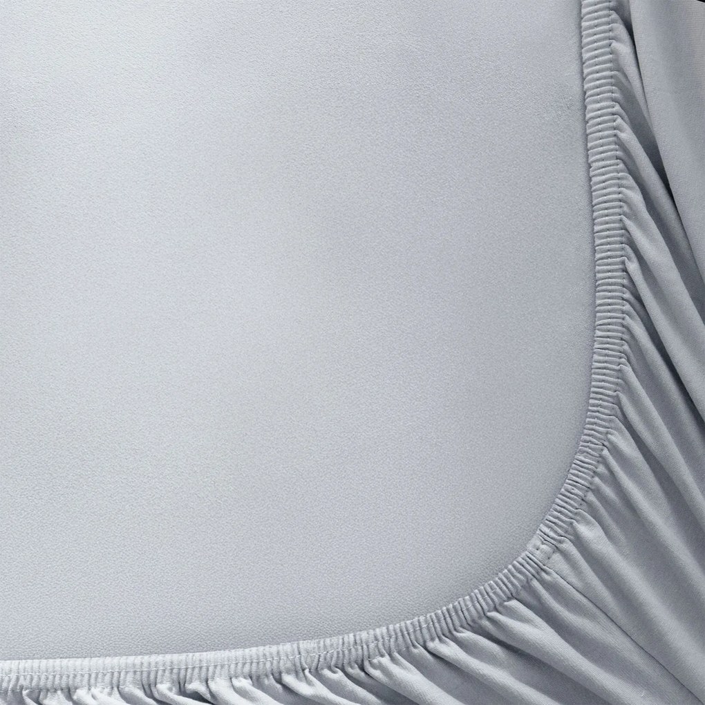 Goldea jersey elastická plachta - sivá 120 x 200 cm