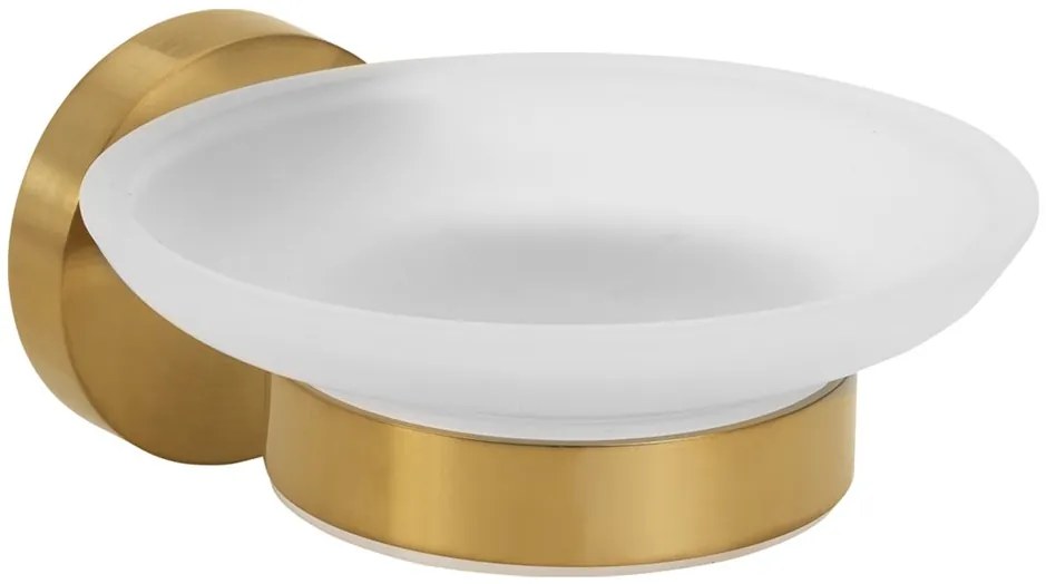 Sapho Sapho, X-ROUND GOLD mydeľnička, mliečne sklo, zlatá matná, XR803GB