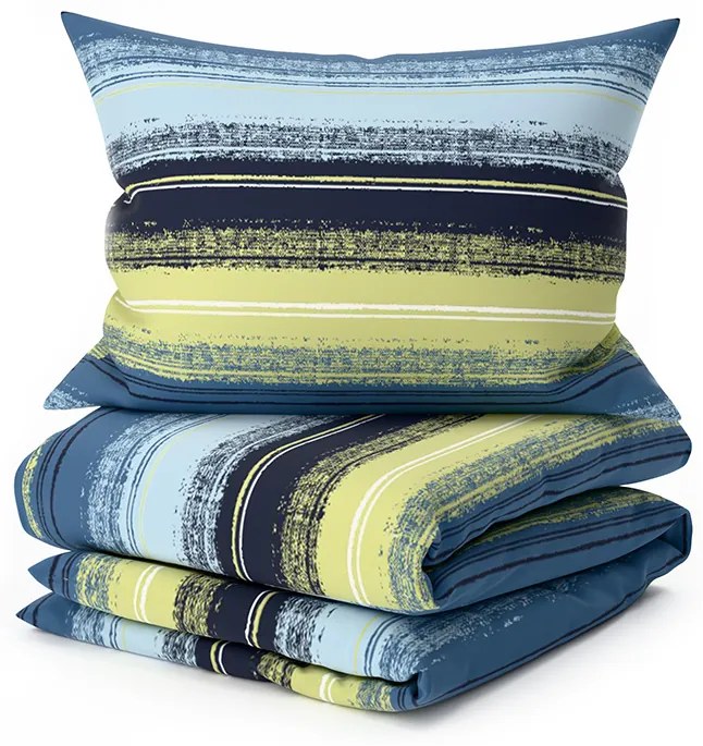 Obliečky z mikrovlákna BLUE STRIPES modré Rozmer obliečky: 2 ks 70 x 90 cm | 200 x 220 cm